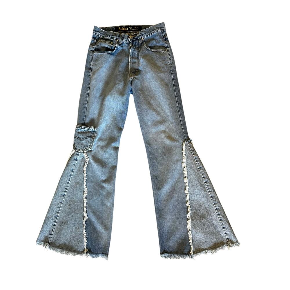 Dr Martens Rare VTG Y2K Flare Jeans W29 L32 Retro Fit Distressed Panel Denim USA